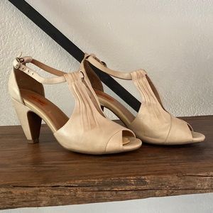 Miz Mooz Salima Peep Toe T-strap Heels